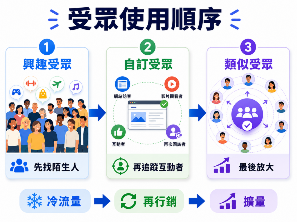 FB 廣告受眾設定教學：興趣、自訂、類似受眾差在哪、新手先用哪個？