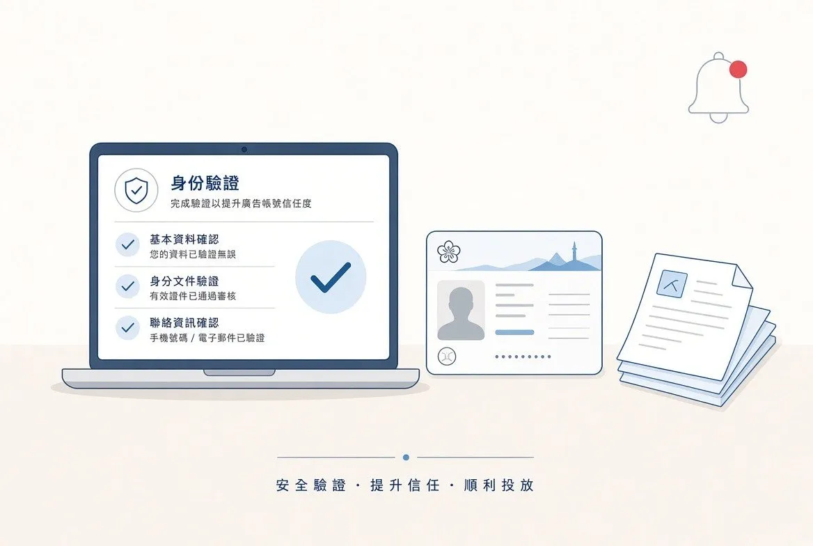 FB廣告驗證:投遞台灣廣告的廣告主與出資者身分驗證